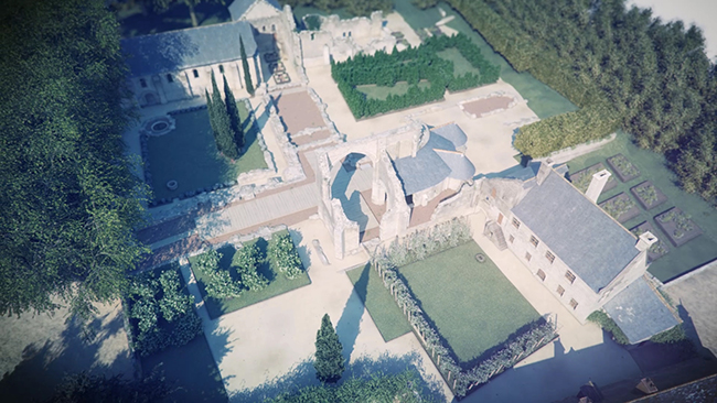 Dripmoon réalise une animation 3D pour les Jardins du Prieuré Saint Cosme à Tours