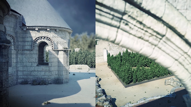 Production d'une animation 3D pour la création de Jardins